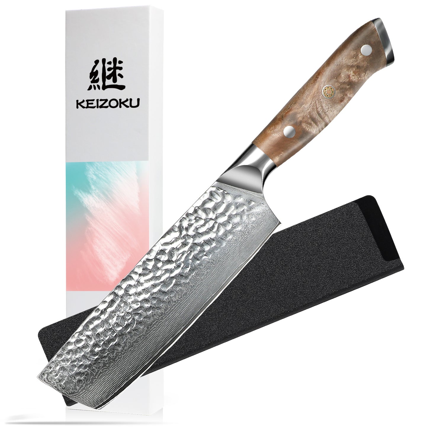 Professional Damascus Chef Knife Set – 10Cr15MOV Japanese Steel with Full Tang G10 Handle, Includes Sheath & Gift Box